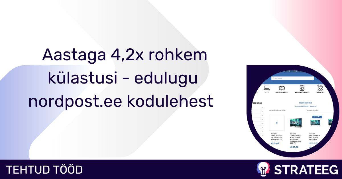 Nordpost on internetikaubamaja, mis pakub laia tootevalikut alates elektroonikast kuni mänguasjadeni. Strateegi 5-kuune koostöö Nordpostiga sai alguse 2022. aas